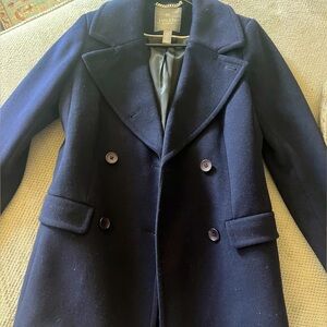 Navy Blue Pea coat NEVER WORN